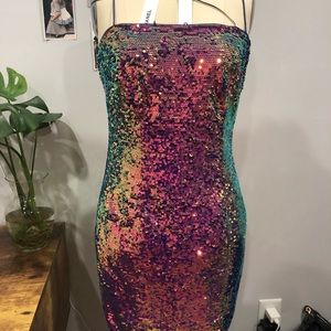 Aidan by aidan mattox sequins slipdress